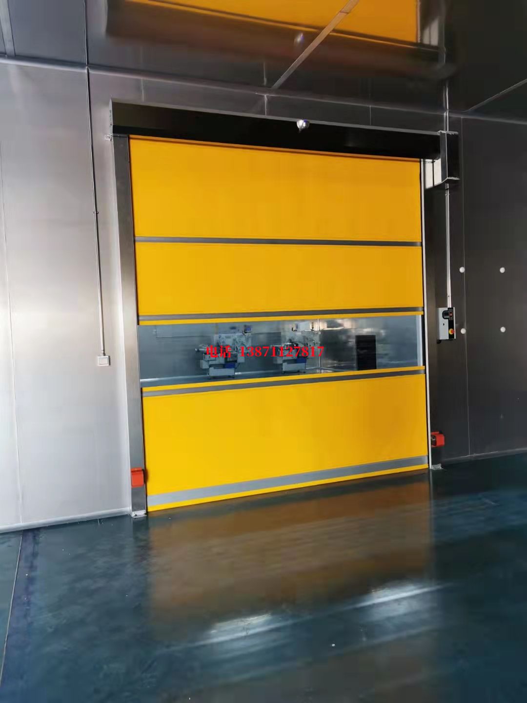 彩色铝合金门密闭气压卷帘门